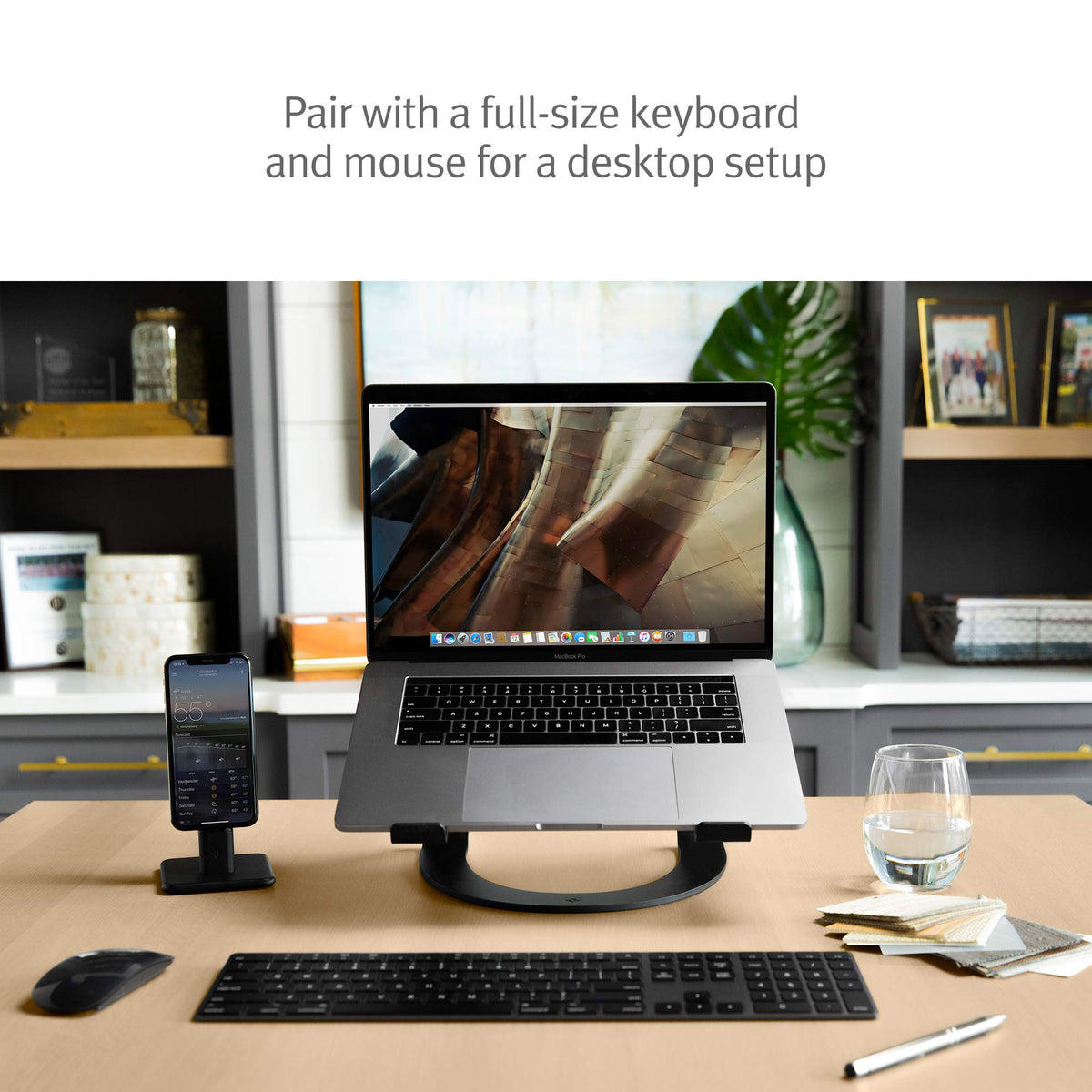Twelve South Curve, Cooling Laptop Stand for MacBooks & Laptops,Matte Black