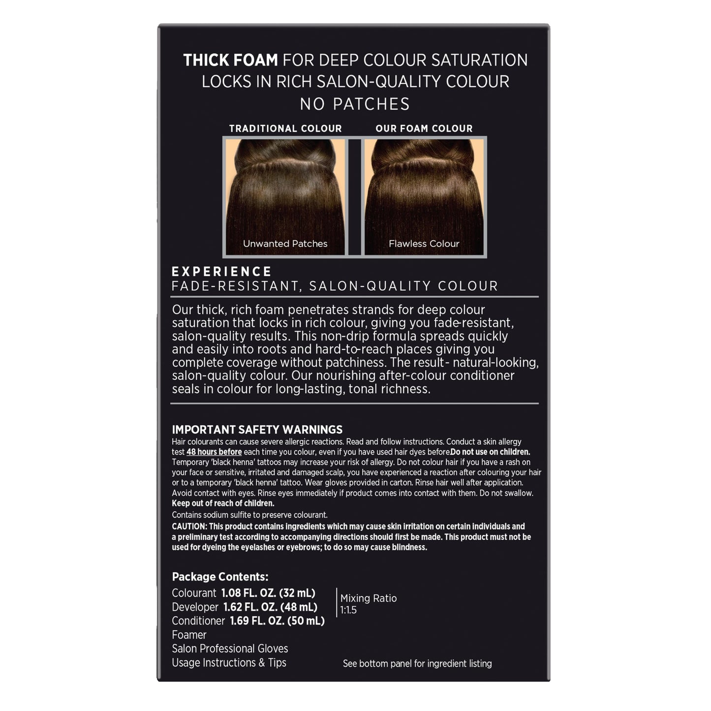 John Frieda Precision Foam Colour 4N Dark Natural Brown – Full-Coverage Hair Dye Kit with Anti-Fade Formula & Gray Coverage, 1 Application