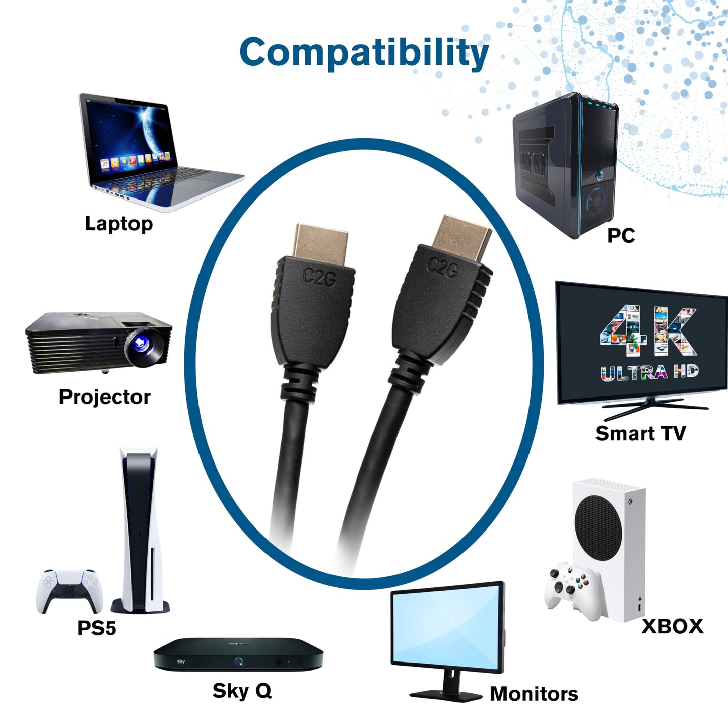 C2G/Cables to Go 15ft High Speed HDMI Cable with Ethernet for 4k Devices