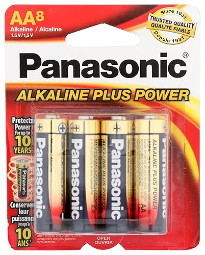 Panasonic 354370 AA Alkaline Plus Power Batteries - Pack of 8