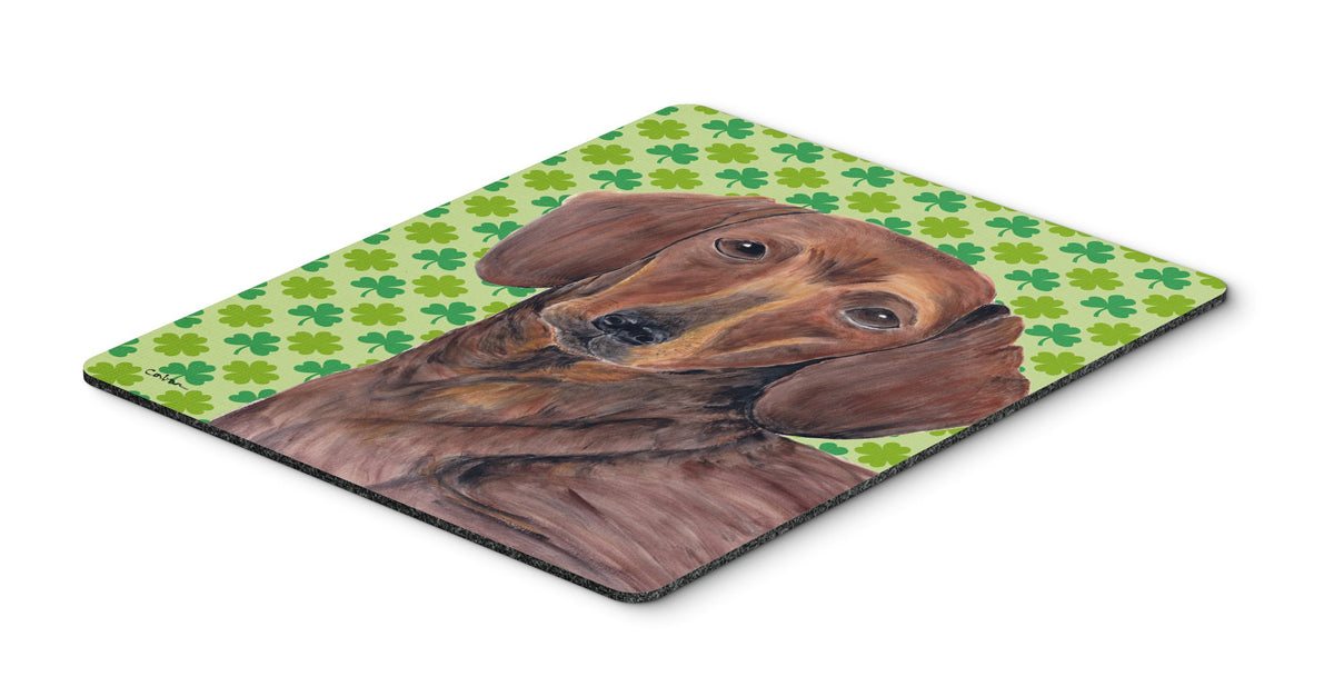 Caroline's Treasures SC9288MP Dachshund St. Patrick's Day Shamrock Portrait Mouse Pad, Hot Pad or Trivet for Home Office Gaming Working Computers