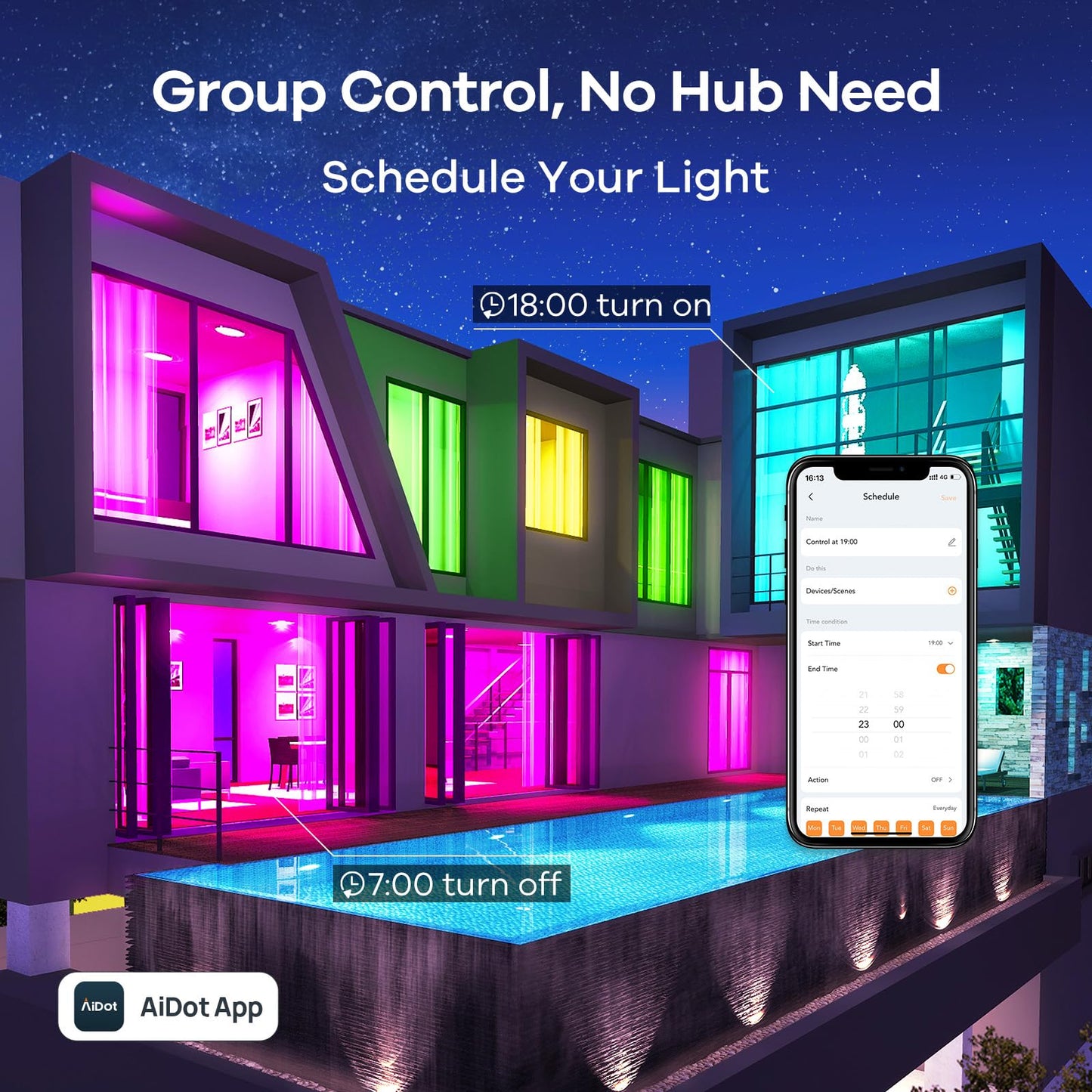 Linkind Smart Light Bulbs, Work with Alexa, Google Home, AiDot