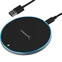 Sabrent 10W qi Wireless Fast Charger Charging Pad, Universally Compatible with All qi Enabled Phones [AC Adapter Not Included] Space Gray