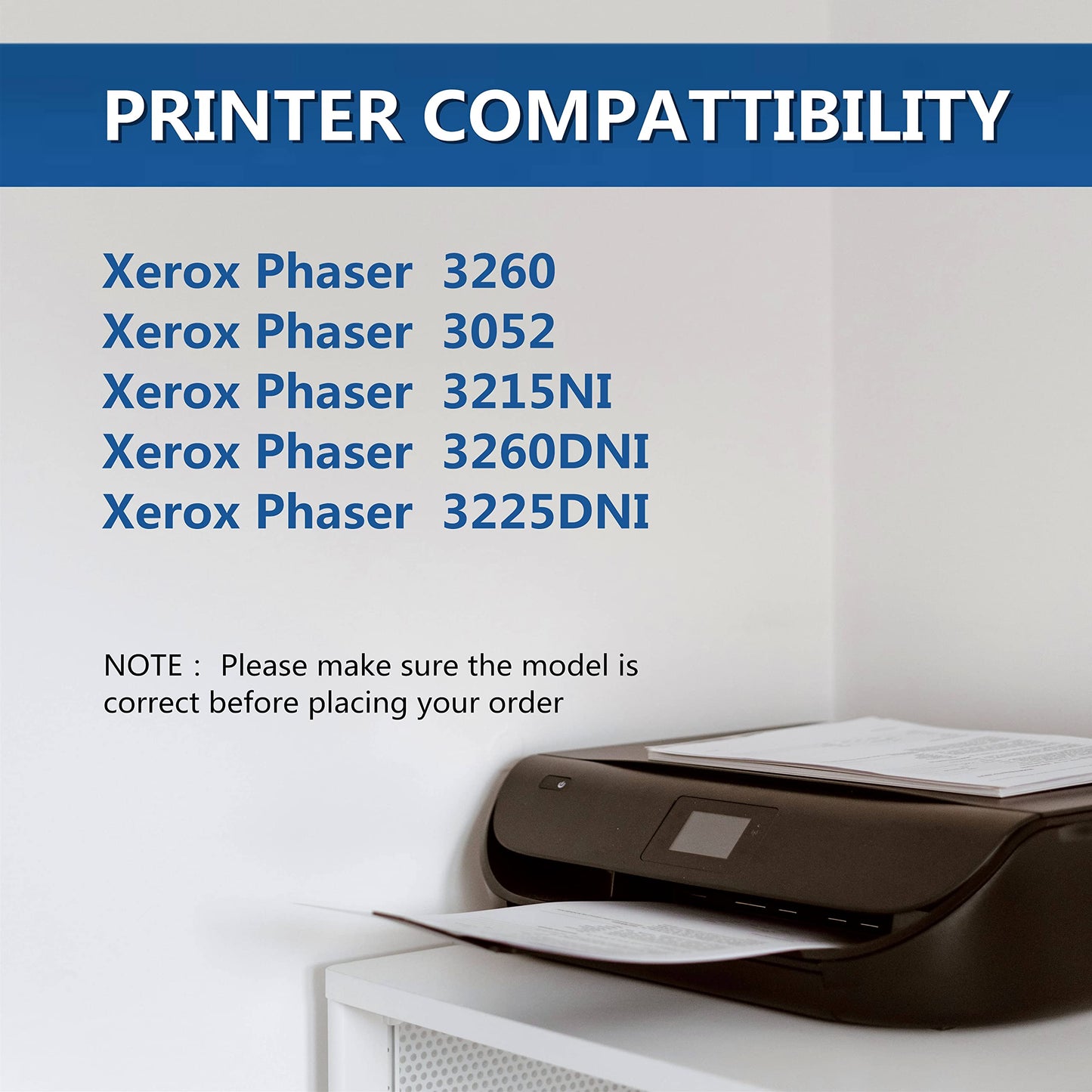 VicLabs Compatible X3260 3260 106R02777 3215 Toner Cartridge Replacement for Xerox WorkCentre 3215 Toner Cartridge for Xerox Phaser 3215 3260 3260DNI
