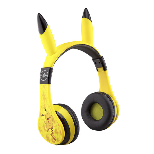 eKids Pokemon Kids Bluetooth Headphones, Wireless Headphones with Microphone Includes Aux Cord, Volume Reduced Kids Foldable Headphones for School…