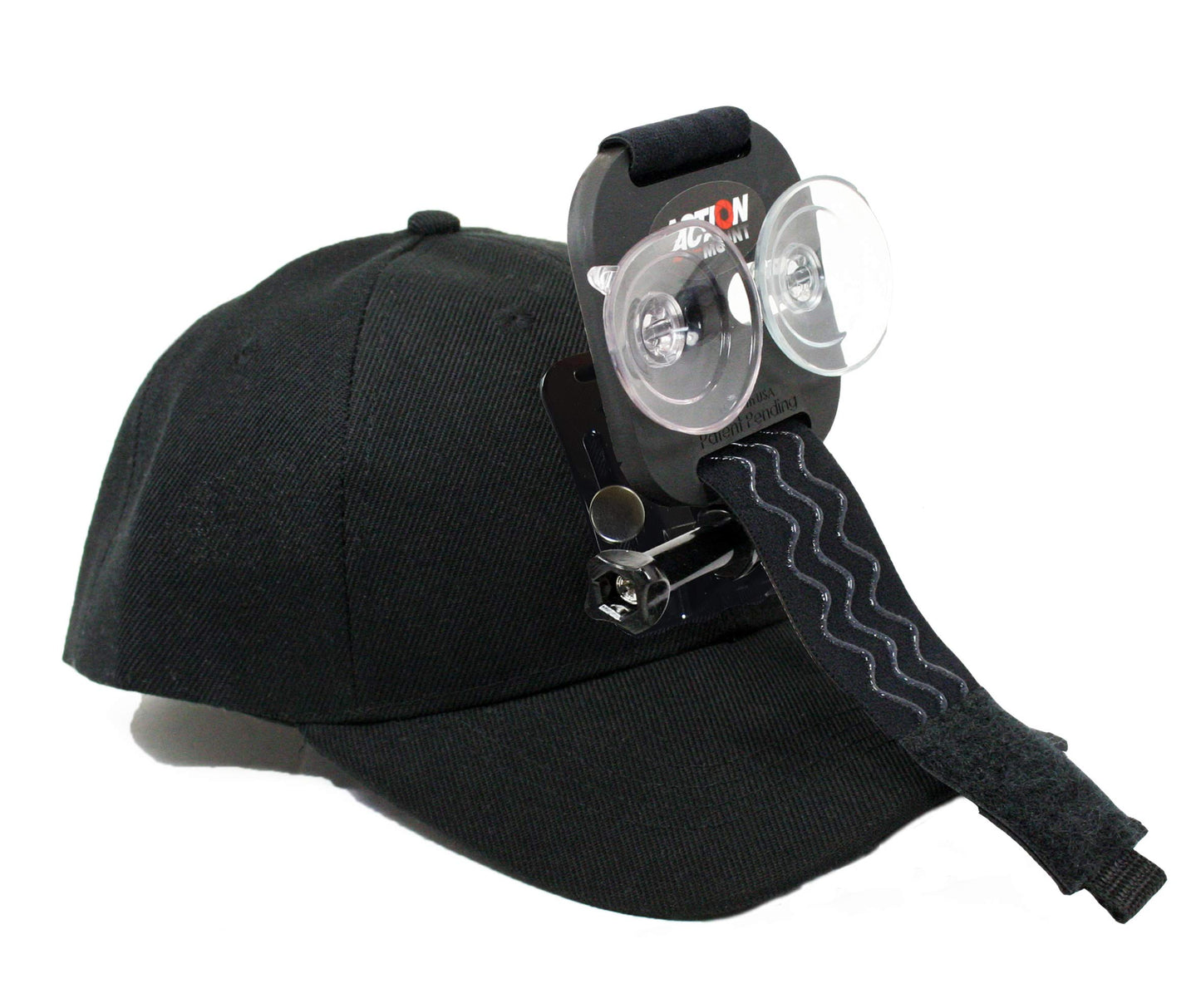 OCTO MOUNT - Baseball Hat Compatible with Smartphone or GoPro Camera Head Mount. Compatible with Any Cell Phone or Action Camera. iPhone, Samsung