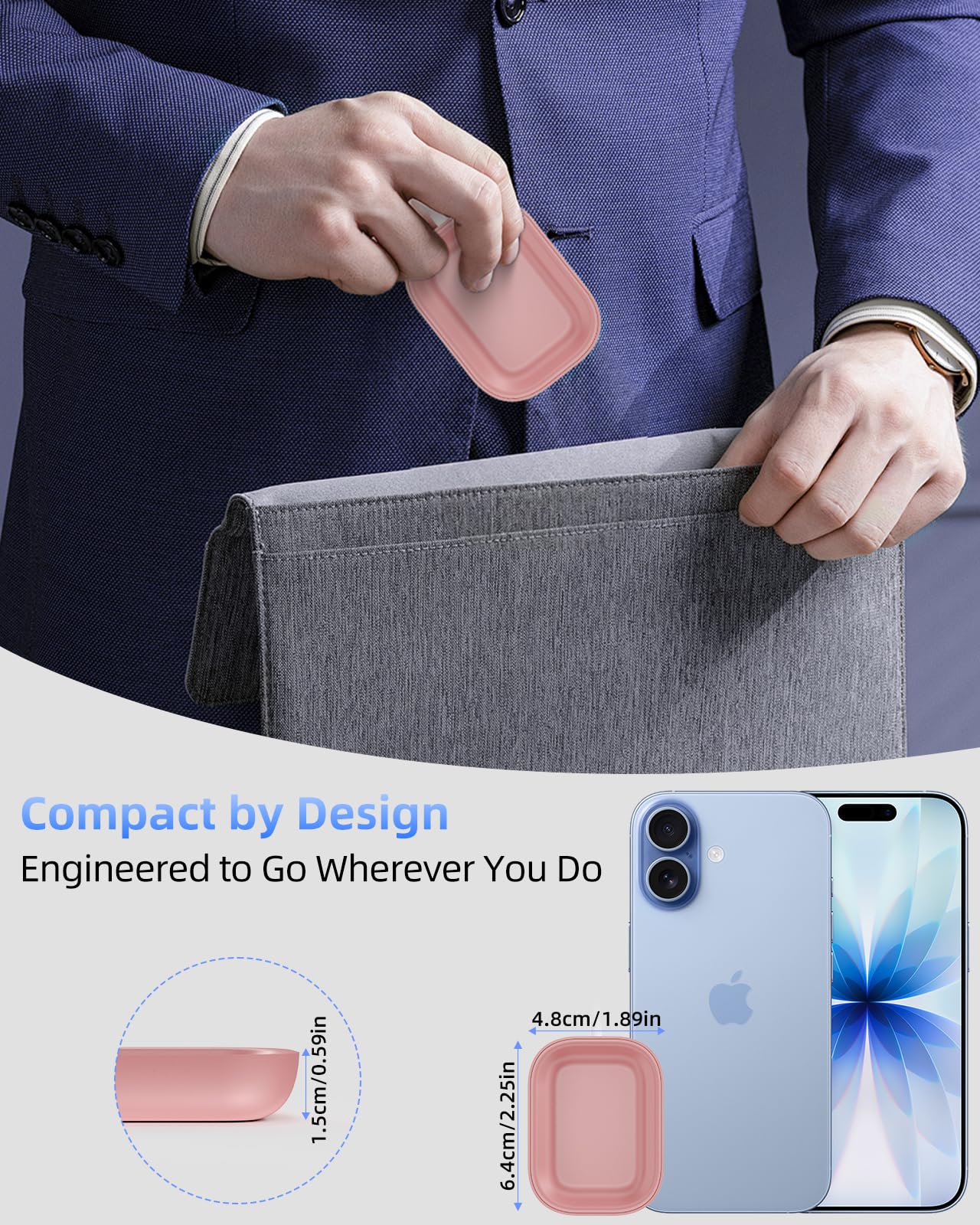 for Airpod Charger, Designed Wireless Charger for Airpods 4(ANC)/3rd/2nd Gen, for NEW AirPod Pro 3 (2025)/ 2nd Gen, Wireless Earbuds, Slim & Compact