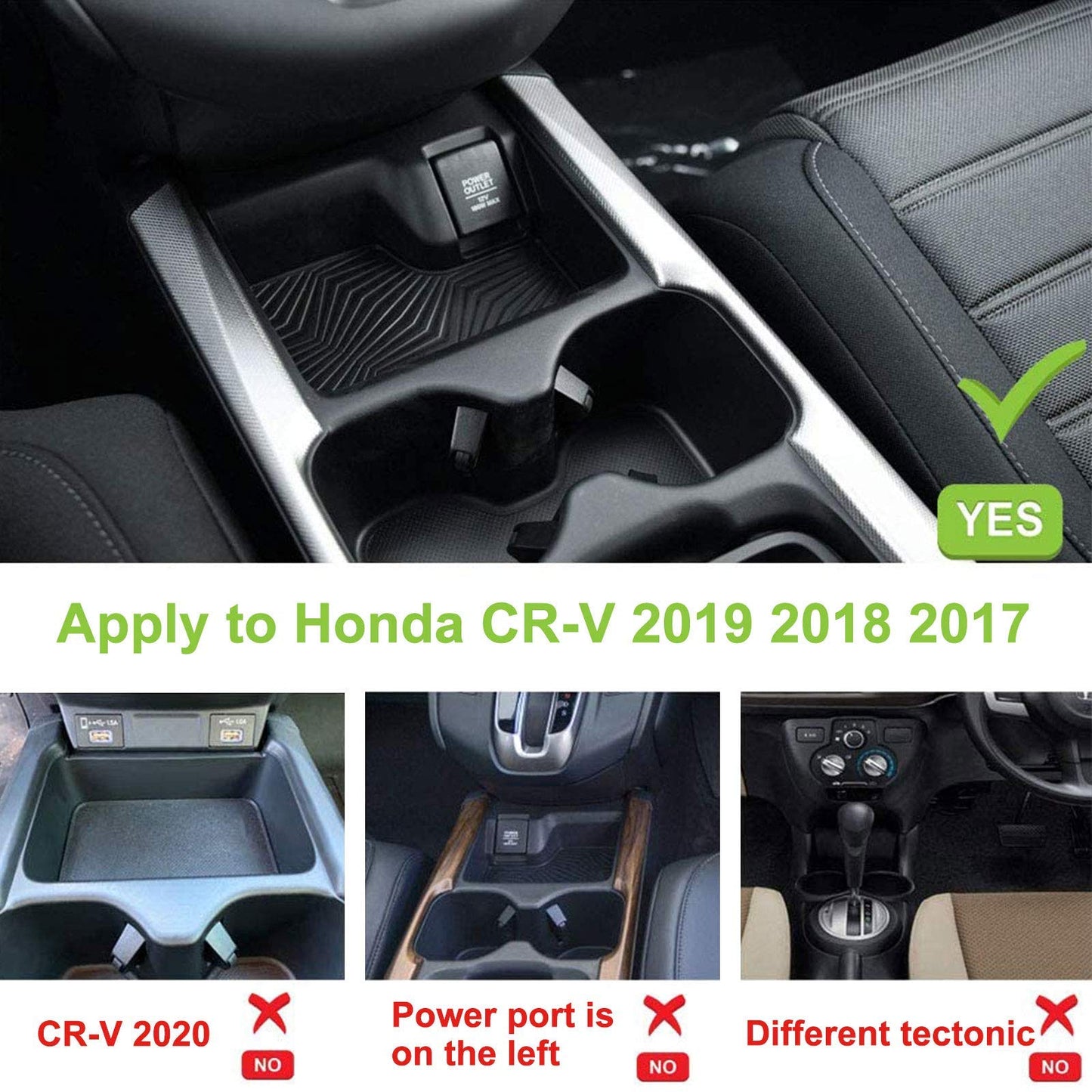 CarQiWireless Wireless Charger for Honda CRV 2019 2018 2017 Car Charging Charger, Center Console Holder Storage Box with Cell Phone Wireless Charging
