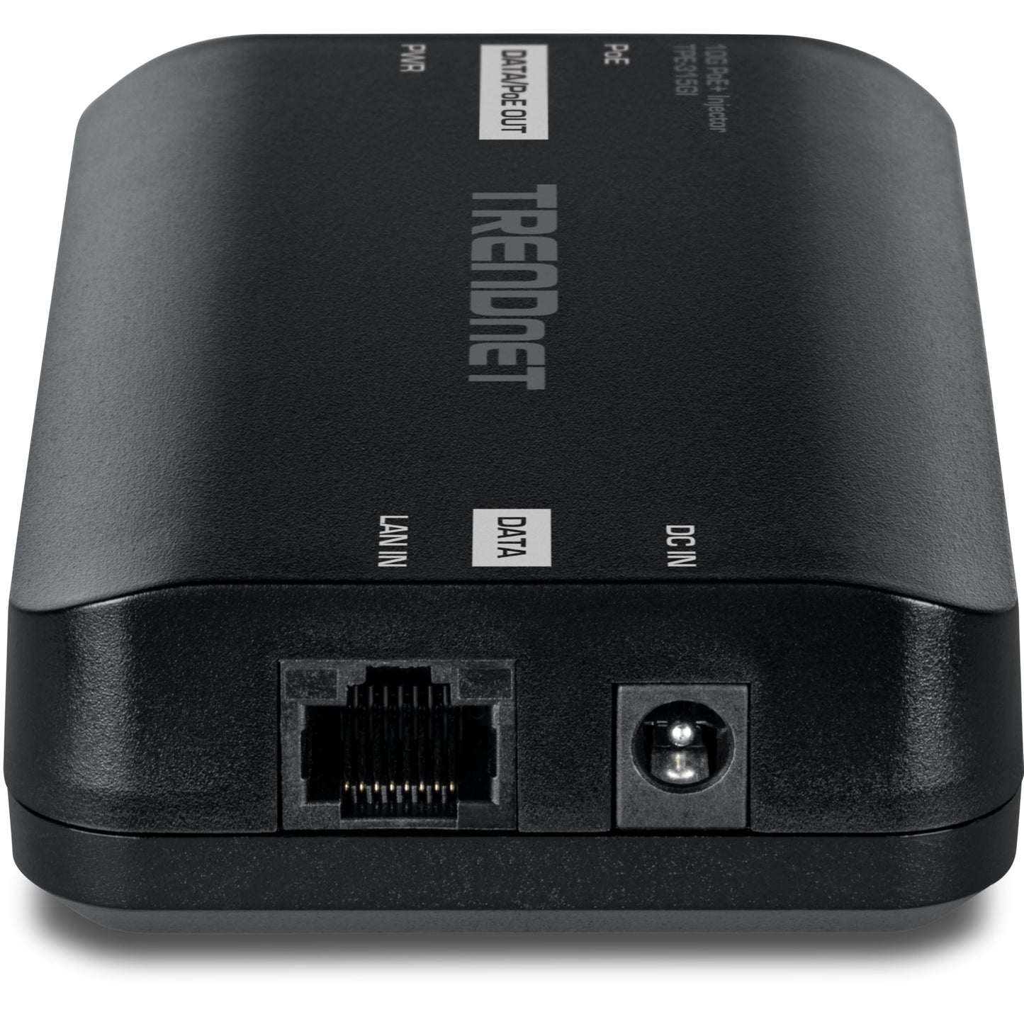 TRENDnet 10G PoE+ Injector, TPE-315GI,Convert Non-PoE Port to a PoE+ Port, PoE (15.4W) or PoE+ (30W), 10GBASE-T Compliant, Up to 100m (328 ft.), Black
