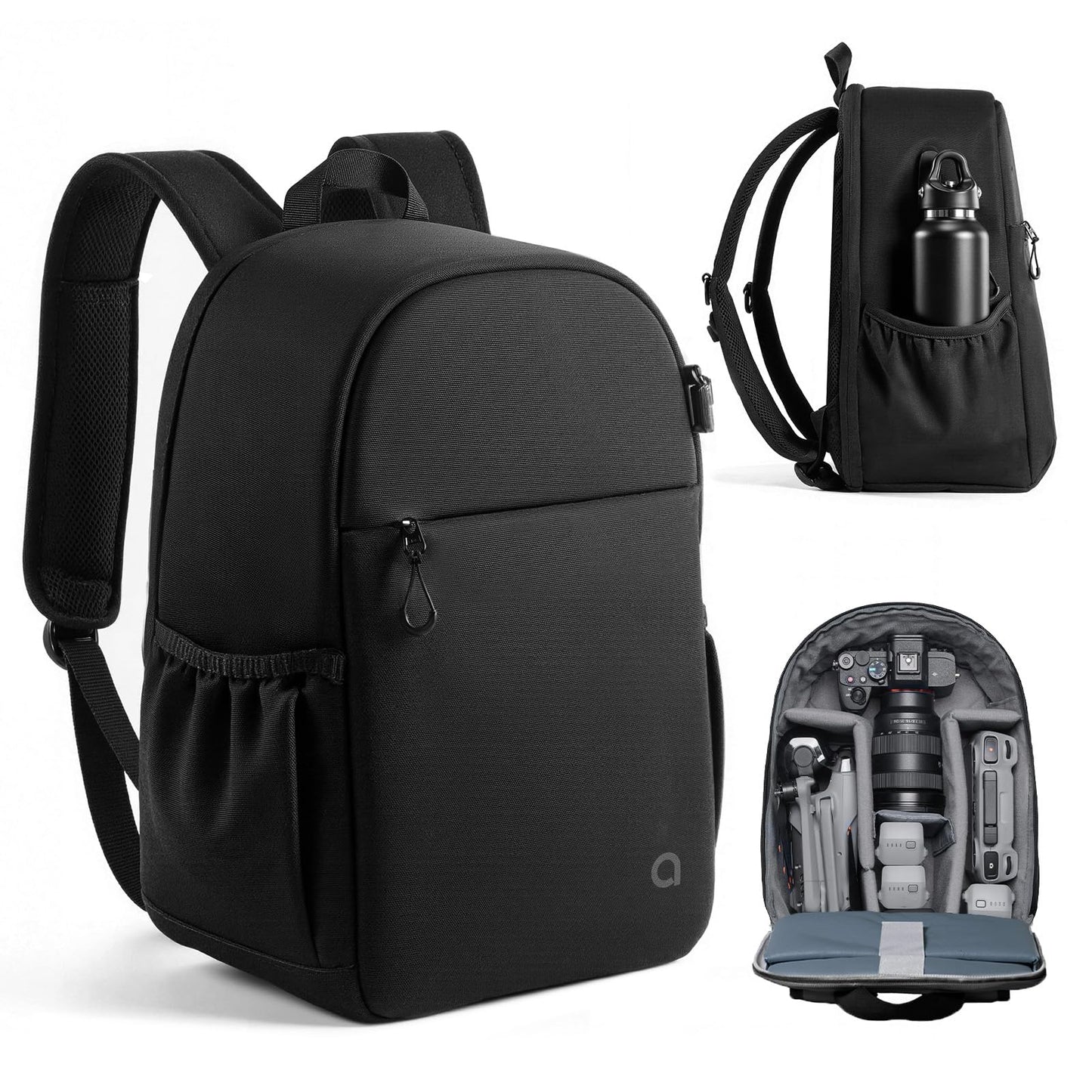 llano Compact Camera Backpack for DSLR/SLR/Mirrorless,Photography Bag with Laptop Slot (for 14" MacBook) & Tripod Holder, Ideal for Travel & Outdoor
