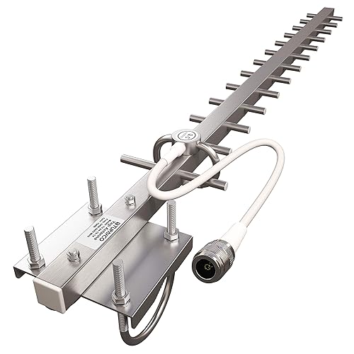 Yagi WiFi Antenna 2.4GHz (15dBi) Outdoor Directional Signal (H:30° V:25°) Long Distance Range (High-Gain Weatherproof) Wireless Network (Pole Mount)