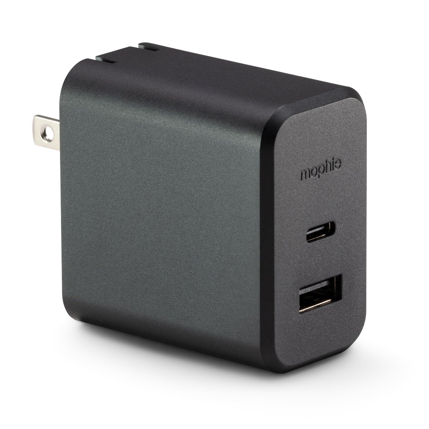 Mophie GaN 60W USB C Charger Block with USB A Port - Fast Wall Charger for iPhone, iPad, Google Pixel, Samsung Galaxy, MacBook Pro, Laptops, and More