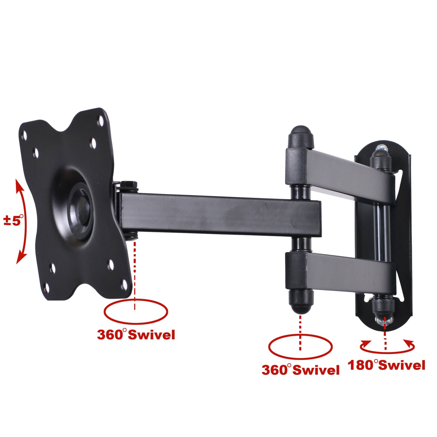 VideoSecu Swivel Tilt TV Wall Mount for Most Emerson 19" 22" 24" 26" 28" 29" LE190EM3 LD190EM2 LE220EM3 LED24A45RQ LD260EM2 LC260EM2A LD280EM4