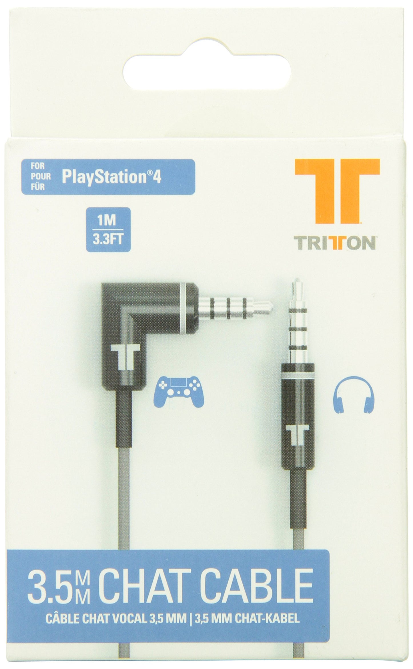 Tritton 3.5mm PSN Chat Cable for PlayStation 4 Headsets and Xbox One Stereo Headset Adapter