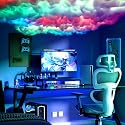 Mimiear Upgraded 3D Thundercloud LED Light, Cloud Music Sync Multicolor Changing Strip Light, Atmosphere DIY Creative Thunder Cloud Lamp Wall Ceiling