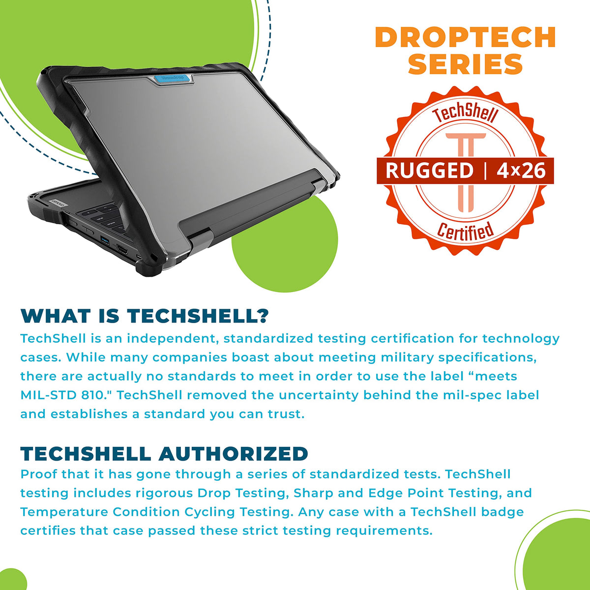 Gumdrop DropTech Case Lenovo 300e/300w/500e/500w Gen 3 & 500e G4 (2-in-1)