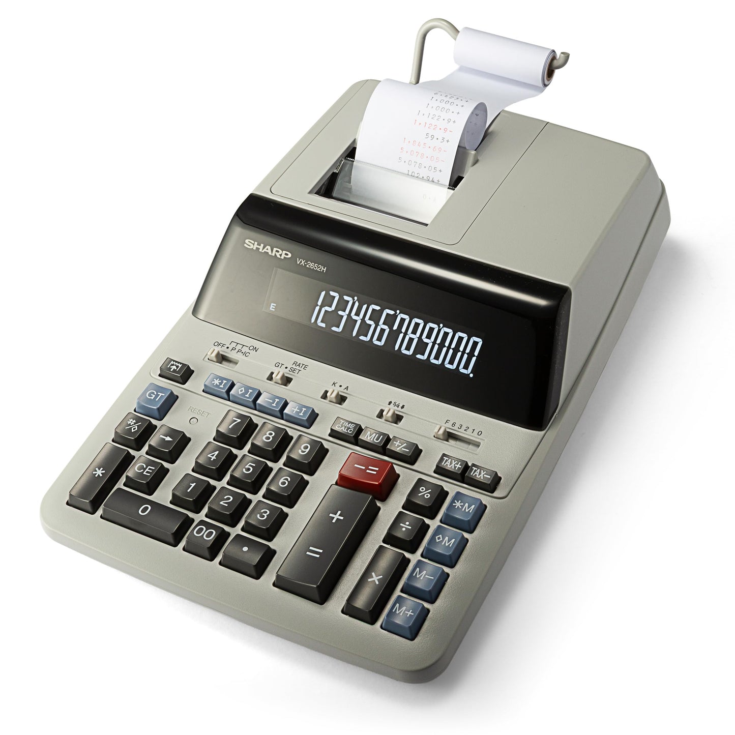 Sharp 12-Digit Print Calculator Desktop Size Adding Machine, Perfect for Everyday Use and Office, Bright, Large Easy-to-Read Numbers on Both The