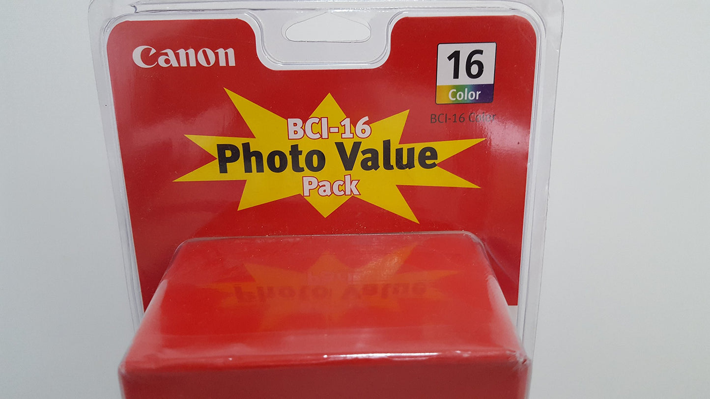 CANON Photo Value Pack (9818A007) 2 BCI-16 Color Ink Tanks with 140 Sheets of 4x6 Glossy Photo Paper
