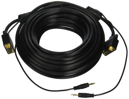 C&E 50ft-Audio-svga Premium VGA/SVGA/XGA/SXGA/UXGA HD15 Monitor Projector Cable