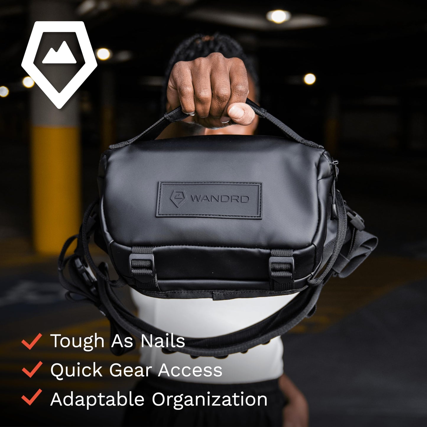 WANDRD ROGUE V1 3L Sling: Compact Camera Sling and Crossbody Bag with Fast Access, 3-Way Carry- Lightweight Everyday Bag Great for Travel