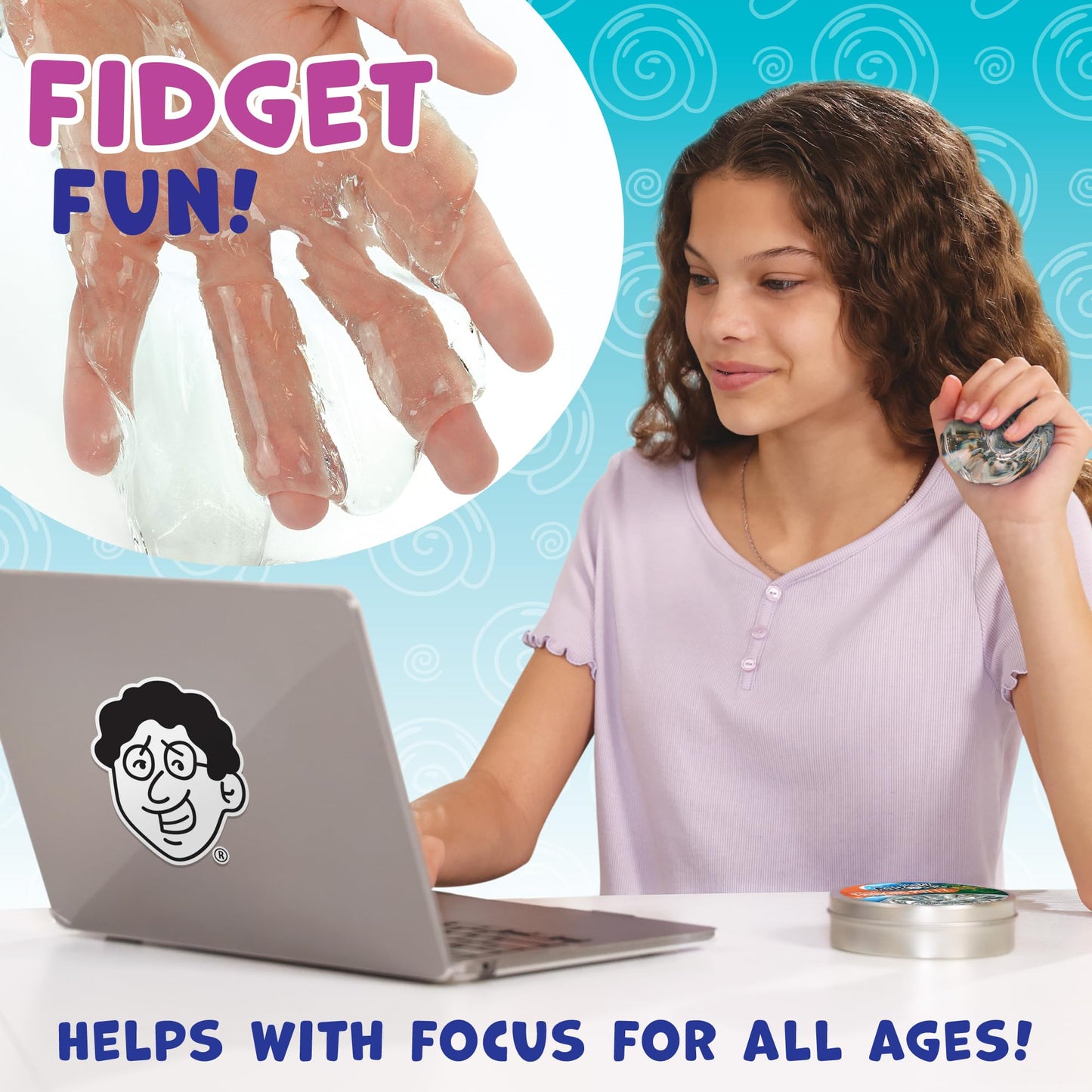 Crazy Aaron's Thinking Putty - Liquid Glass - See-Through Putty for Kids and Adults in a 4" Tin - Creative and Endless Fun, Stress Relief Therapy…