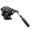 Cayer K6 Fluid Head, Metal Camera Tripod Head with Adjustable Pan Handle, Heavy Duty Video Tripod Pan Tilt Head for Video Cameras, DSLR Cameras