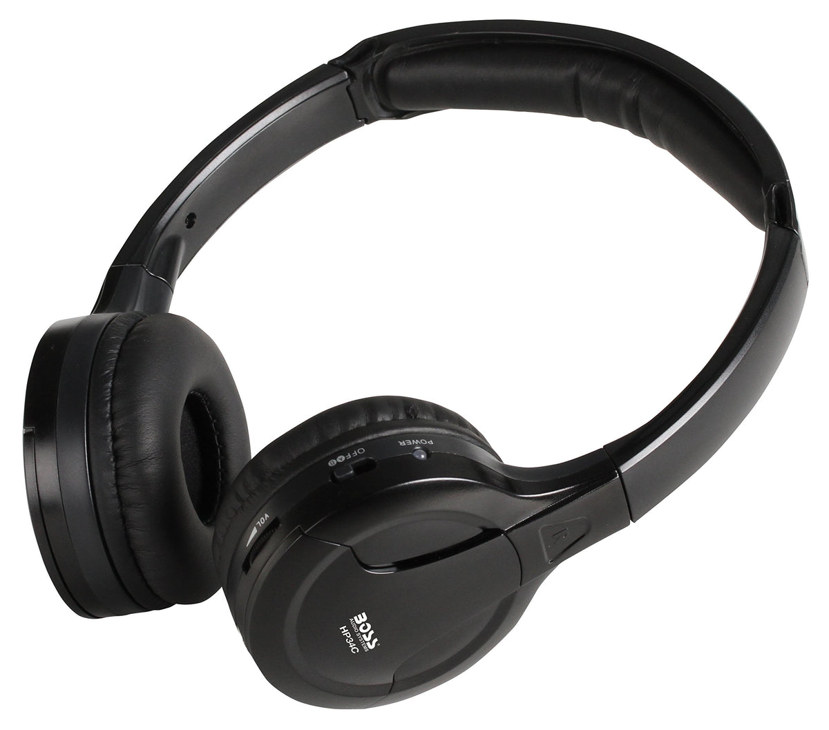 BOSS Audio Systems HP34C Dual Channel Foldable Wireless Headphone, Interchangeable Color Accent Caps, Multicolor