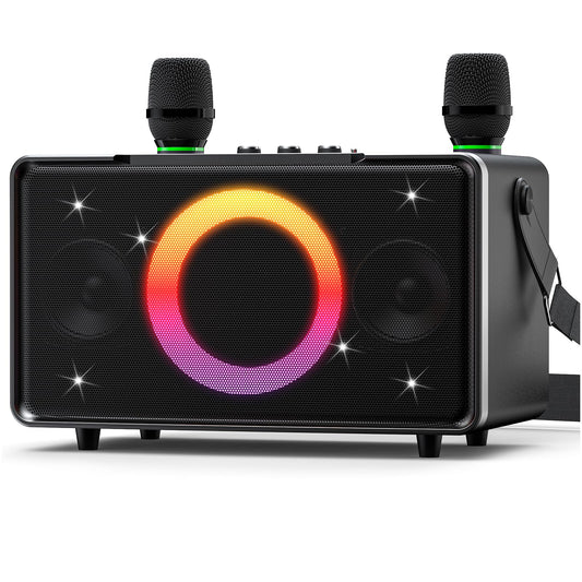 GFEEN Party Bluetooth Speaker: 100W Peak Loud! Deep Bass, 15H Playtime, Large Wireless Speakers, Powerful Sound, Light Show, Fast Charging