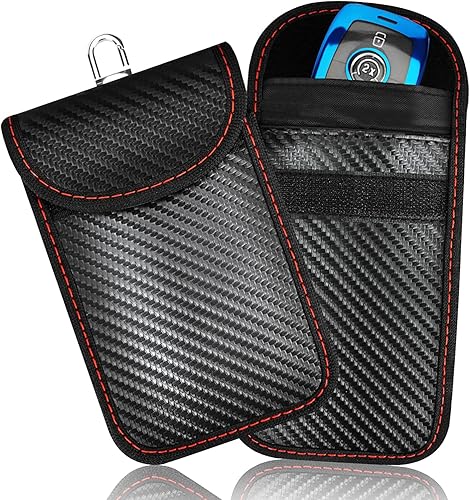 GOODEN ATIM Upgraded Faraday Bag for Key Fob (2 Pack),Premium Faraday Key Fob Protector- Car RFID Signal Blocking, Car Security Protection Pouch