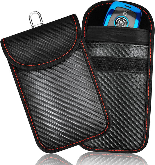 GOODEN ATIM Upgraded Faraday Bag for Key Fob (2 Pack),Premium Faraday Key Fob Protector- Car RFID Signal Blocking, Car Security Protection Pouch
