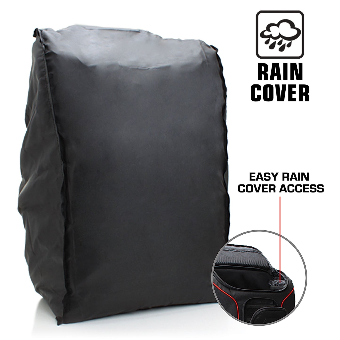 USA Gear Camera Backpack for Photographers DSLR/SLR/Mirrorless Photography Camera Bag with Laptop Compartment, Waterproof Rain Cover & Tripod Holder