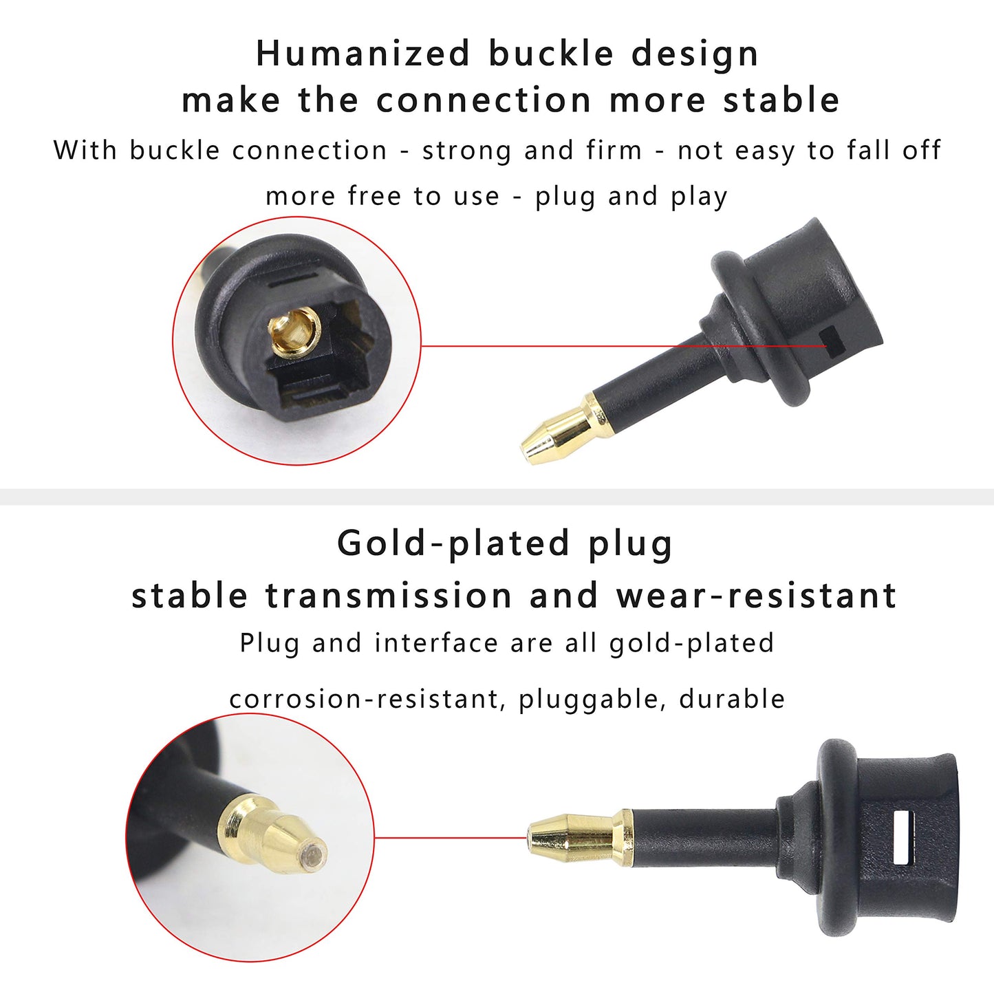 GELRHONR Digital Fiber Optic Toslink to 3.5mm Jack (Mini Toslink),Female to 3.5 mm Mini Male Optical Audio Connector Adapter?3pack?