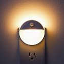 YUNLEX 2 Pack Plug in Night Light with 3 Lighting Ways, Stepless Dimming, Light Sensor, Warm White Nightlight for Bathroom, Hallway, Stairs, Bedroom