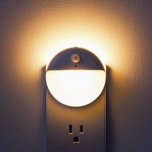 YUNLEX 2 Pack Plug in Night Light with 3 Lighting Ways, Stepless Dimming, Light Sensor, Warm White Nightlight for Bathroom, Hallway, Stairs, Bedroom