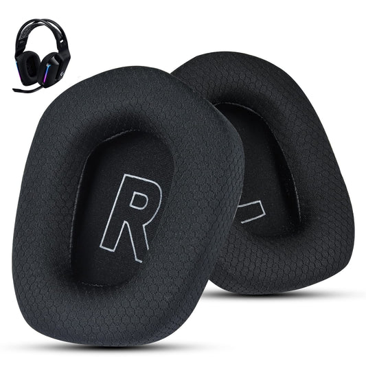 Wzsipod Fabric Replacement Ear Pads for Logitech G733 Gaming Headset, Also Fit Logitech G335 Wireless Headphone, EarPads Accessories with Soft Mesh
