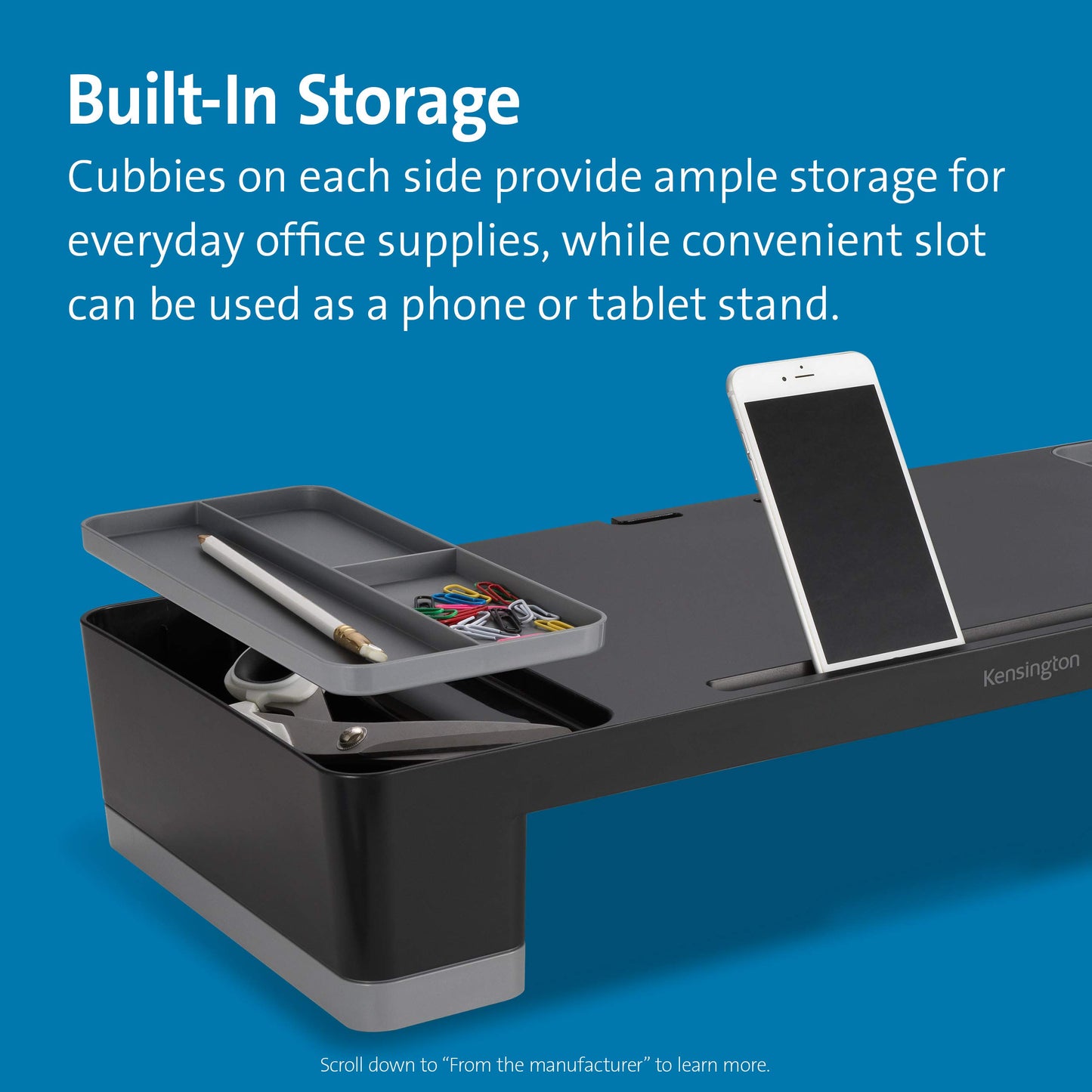 Kensington Organizing Monitor Stand-Black (K58300WW)