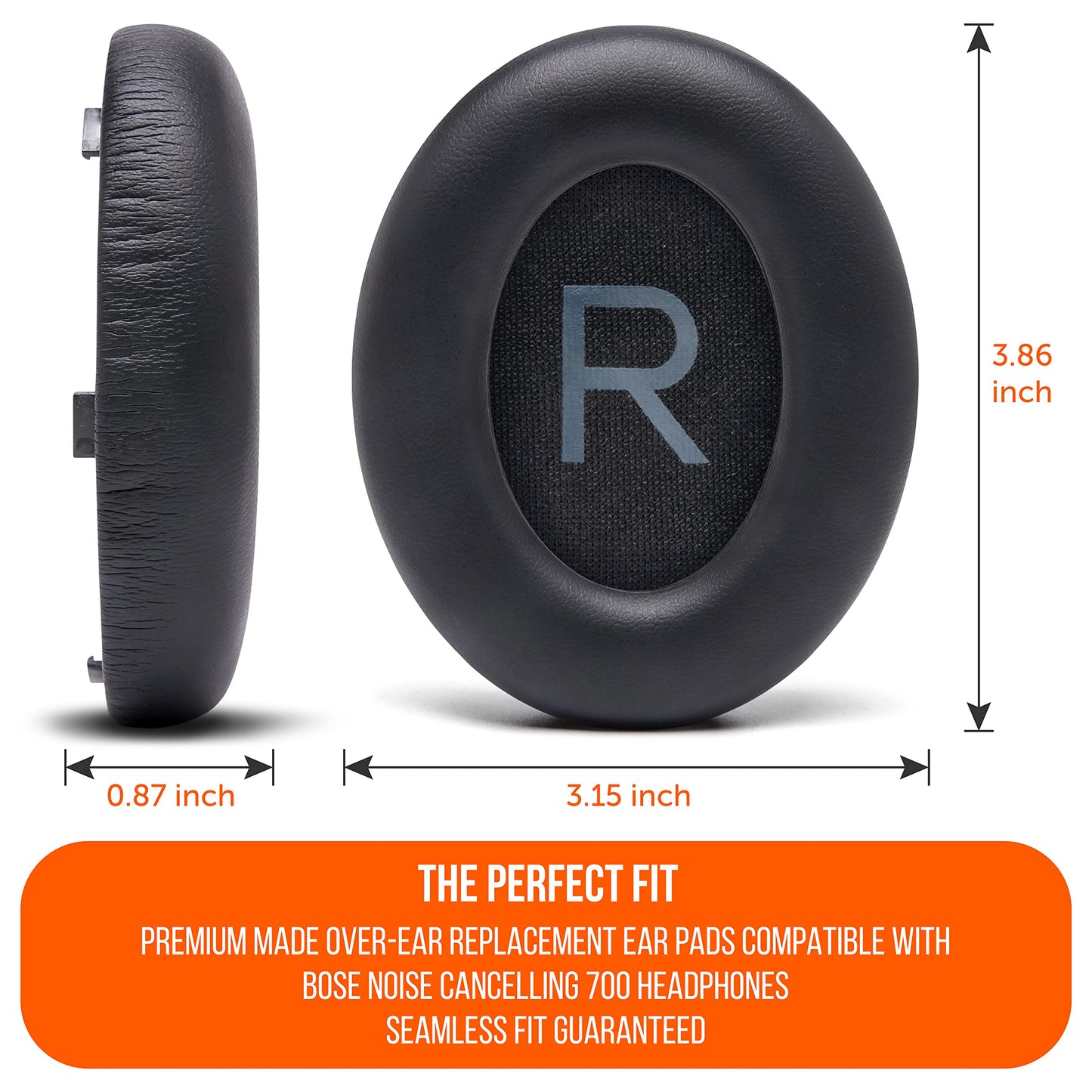 WC Wicked Cushions Upgraded Replacement Ear Pads for Bose 700 Noise Cancelling Headphones (NC700) - Softer PU Leather, Luxurious Memory Foam, Added