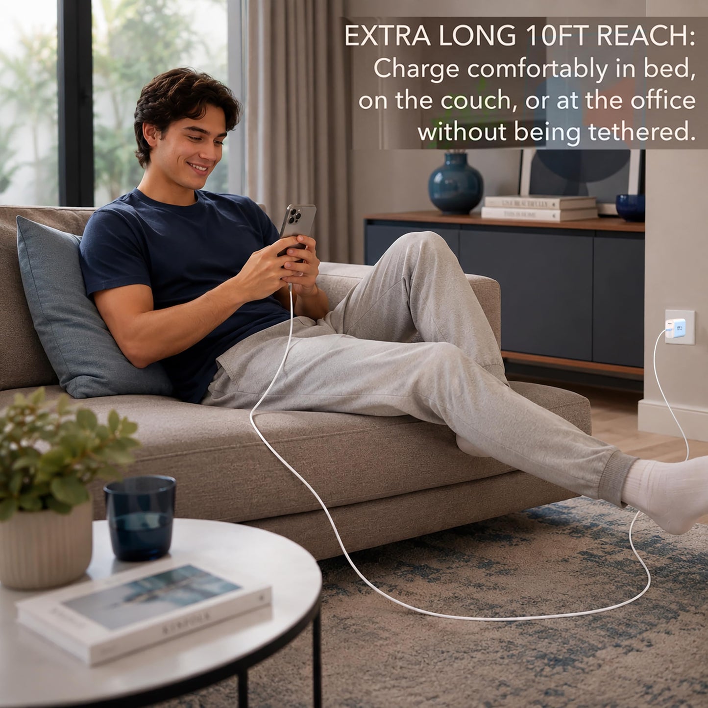 TT&C 40W Dual USB C Charger Block [2-Pack] with 10ft Type C Cables, PD Fast Charger Power Adapter Fast Charging Compatible with iPhone 17, 16, 15 Pro