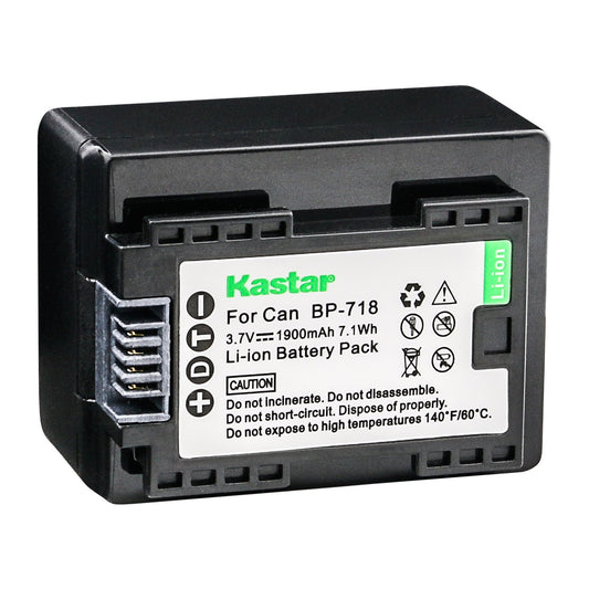 Kastar BP718 Battery for Canon BP-718 BP718 BP-727 and Canon VIXIA HF M50 HF M52 HF M500 HF R30 HF R32 HF R40 HF R42 HF R50 HF R52 HF R60 HF R62 HF