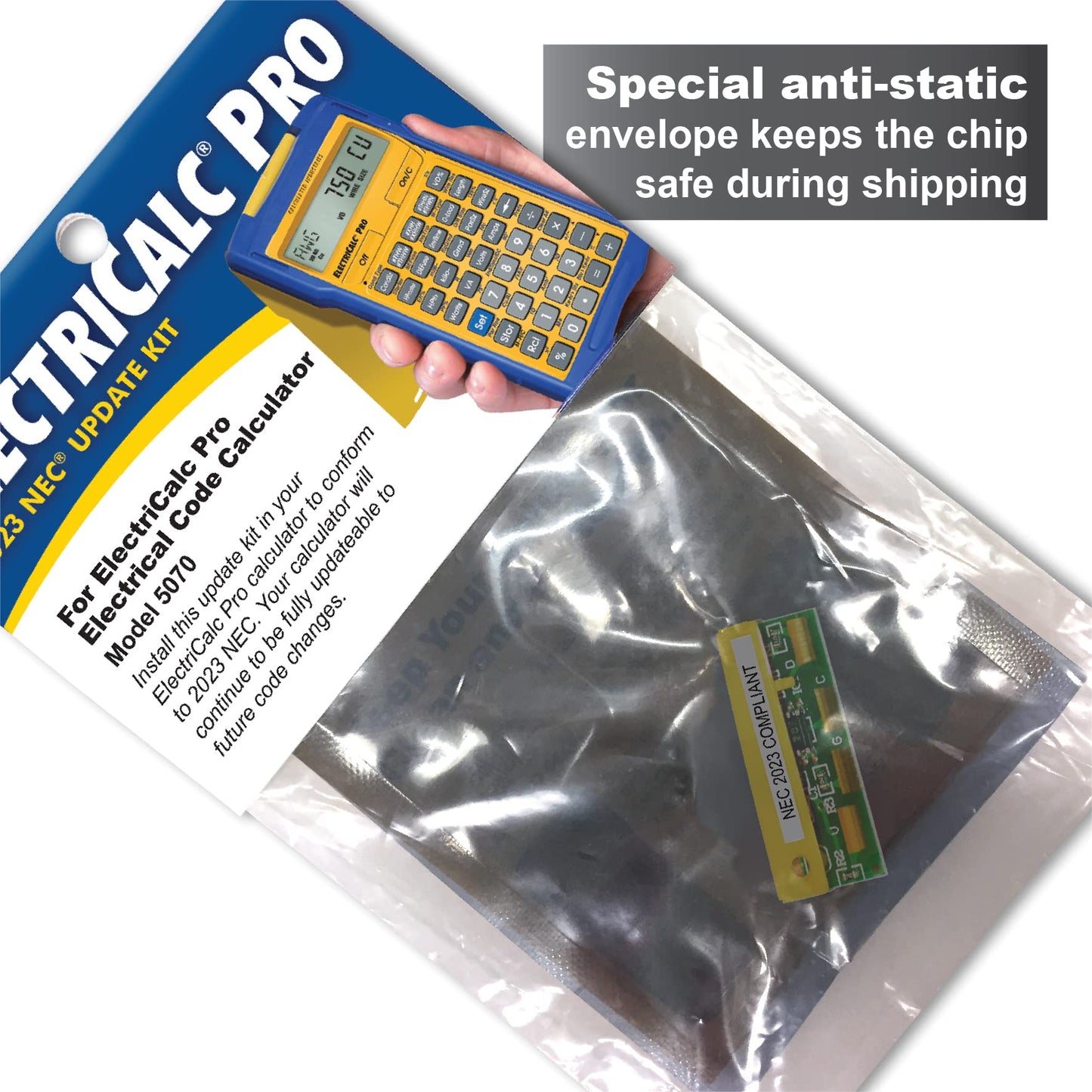 Calculated Industries 5073-2023 ElectriCalc Pro Upgrade Kit NEC 2023 Code Compliant Upgrade Chip for Calculator