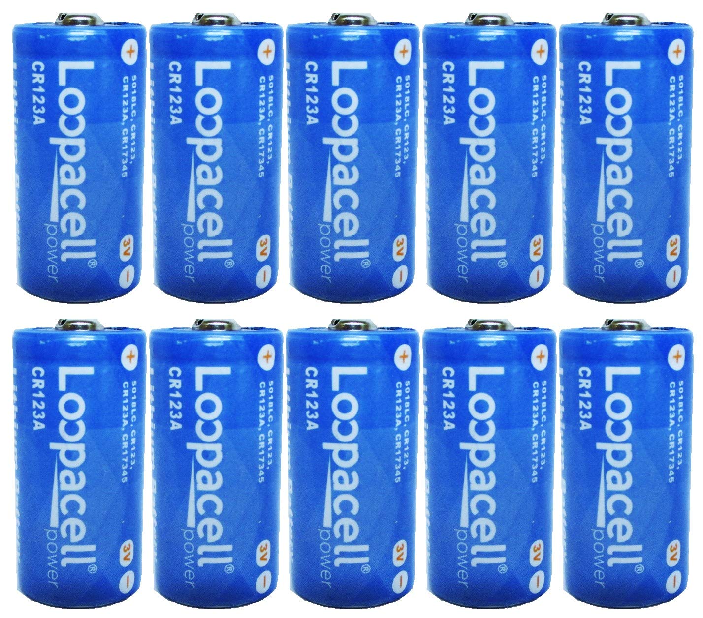 LOOPACELL CR123A 123 3V Lithium 10 Batteries
