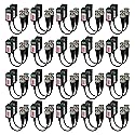 Passive Video Balun Connector 20 Pairs Cat5 HD Mini CCTV BNC Video Balun Transceiver Cable with Lighting Protection and Coax BNC Connector to RJ45
