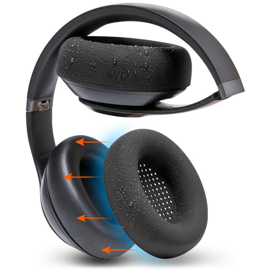 WC SweatZ Studio Pro - Patented Protective Silicone Earpad Covers for Beats Studio Pro Made by Wicked Cushions | Sweatproof & Easily Washable | Black