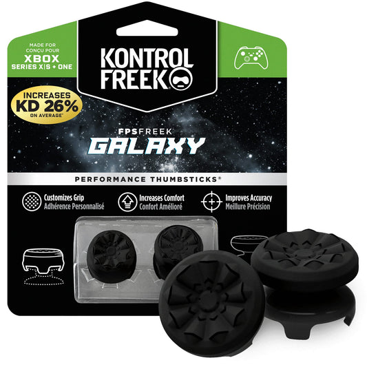 KontrolFreek FPS Freek Galaxy Black for Xbox One and Xbox Series X Controller | 2 Performance Thumbsticks | 1 High-Rise, 1 Mid-Rise | Black (Limited