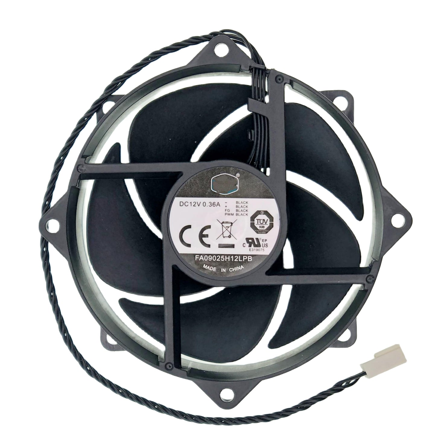 Replacement CPU Cooling Fan FA09025H12LPB Compatible with I3 I5 I7 775 DC 12V 0.36A 9CM 4-pin 4-Wire Size: 90 * 90 * 25MM