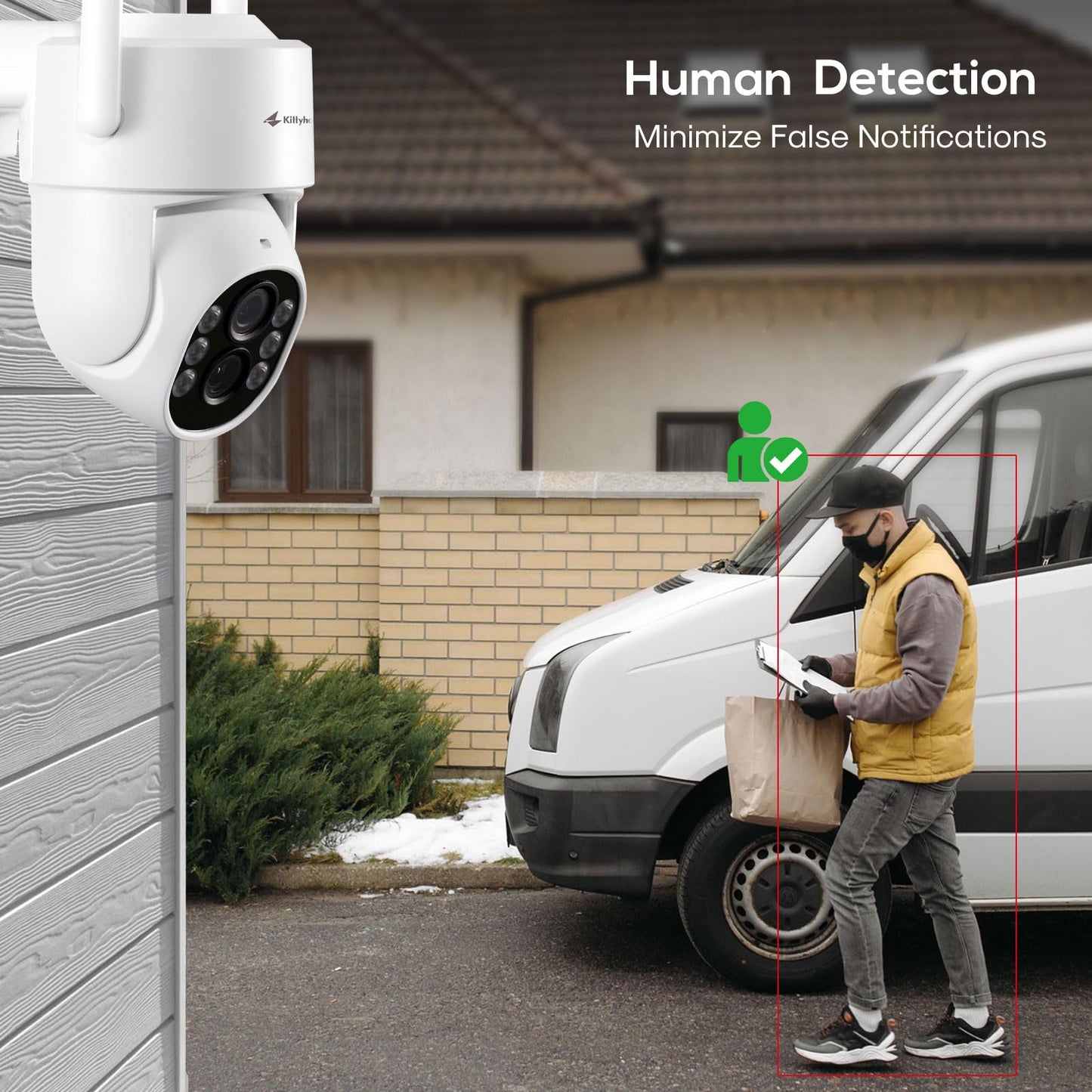 Kittyhok Dual Lens PTZ Security Camera Wireless Outdoor | 2K FHD Wireless Security Camera with 10X Hybrid Zoom, 360 Viewing, Auto Tracking, Spotlight