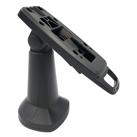 ENS Tailwind Ingenico Lane/3000/7000/8000 7" Latch and Lock Pole Mount Terminal Stand, Adhesive Installation, Black