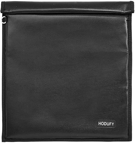 Hodufy Faraday Bags 9.8 x 11 Inches, Fireproof & Waterproof Faraday Cage, Faraday Key Fob Protector, Cell Phone Signal Jammer, Car RFID Signal