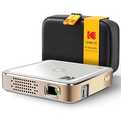 Kodak Ultra Mini Rechargeable Pocket Projector - DLP Pico Projector with 100” Display, HDMI/USB/Micro SD, Built-in Speaker & Carrying Case