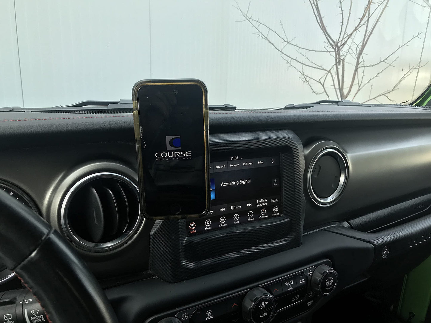 Course Motorsports DirectFit Magnetic Phone Mount and Car Phone Holder for Jeep Wrangler/Gladiator/Rubicon 2018-2023 - Magnetic Head